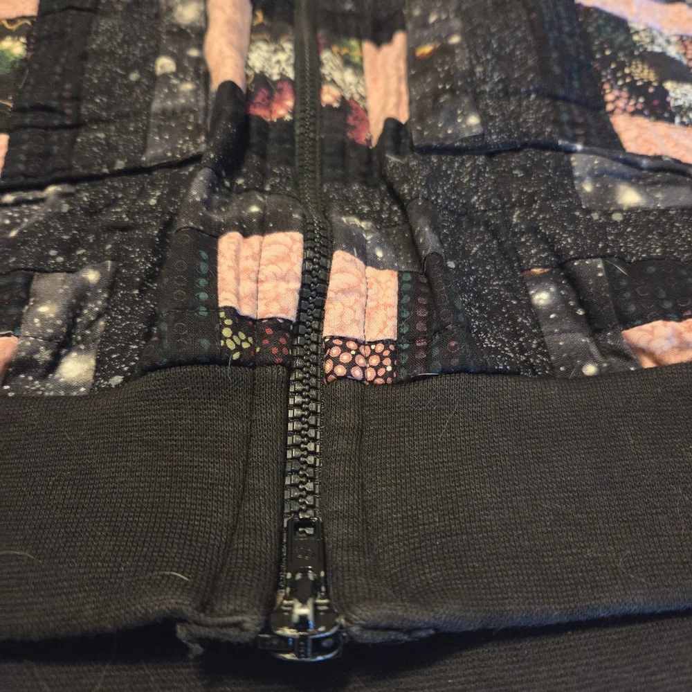 Grandma's Vintage Hand‎ made Quilt Block Quilted Jacket XL Patchwork Grandmacore